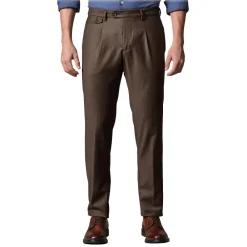 Cruna - Raval Trousers in Wool Flannel - 628 - Coffee Brown - Handmade in Italy - Luxury High Quality Pants - Avvenice^ Trousers