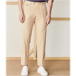Cruna - Raval Trousers in Cotton - 536 - Terra - Handmade in Italy - Luxury High Quality Pants - Avvenice^ Trousers