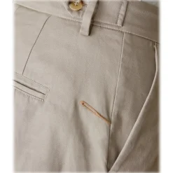 Cruna - Raval Trousers in Cotton - 520 - Beige - Handmade in Italy - Luxury High Quality Pants - Avvenice^ Trousers