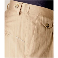 Cruna - Raval Trousers in Cotton - 536 - Terra - Handmade in Italy - Luxury High Quality Pants - Avvenice^ Trousers