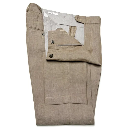 Cruna - Raval Trousers in 100 % Linen - 545 - Moro - Handmade in Italy - Luxury High Quality Pants - Avvenice