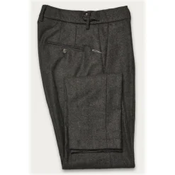 Cruna - Raval Trousers in Herringbone Wool - 478 - Grey - Handmade in Italy - Luxury High Quality Pants - Avvenice^ Trousers