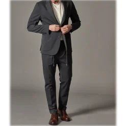 Cruna - Technical Wool Chelsea Jacket - 648 - Ardesia - Handmade in Italy - Luxury High Quality Jacket - Avvenice