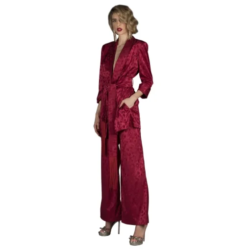Danilo Forestieri - Maxi Jacket with Belt and Fringes - Haute Couture Made in Italy - Luxury Exclusive Collection - Avvenice