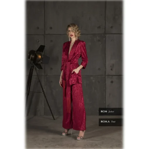 Danilo Forestieri - Maxi Jacket with Belt and Fringes - Haute Couture Made in Italy - Luxury Exclusive Collection - Avvenice