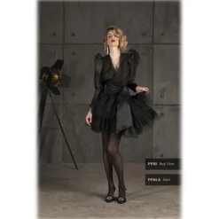 Danilo Forestieri - Tulle Skirt with Belt and Flounces - Haute Couture Made in Italy - Luxury Exclusive Collection - Avvenice^ Skirts | Tops