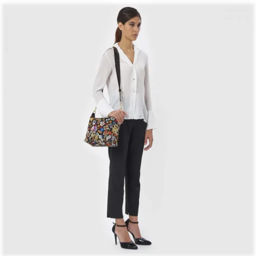 Divo Diva - Dublin - Dark Black - Leather Handbag - Made in Italy - Life is a Game Collection - Luxury High Quality - Avvenice^ Bags