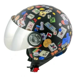 Divo Diva - Gambling Matte Black - Special Edition - Osbe Italy - Motorcycle Helmet - High Quality - Made in Italy - Avvenice^ Helmets