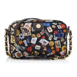 Divo Diva - Las Vegas - Dark Black - Leather Handbag - Made in Italy - Life is a Game Collection - Luxury High Quality - Avvenice^ Bags