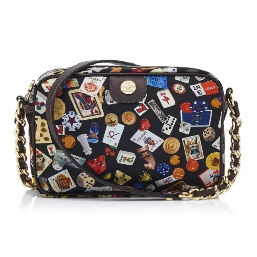 Divo Diva - Las Vegas - Dark Black - Leather Handbag - Made in Italy - Life is a Game Collection - Luxury High Quality - Avvenice^ Bags
