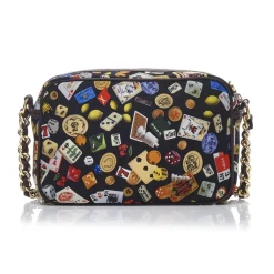 Divo Diva - Las Vegas - Dark Black - Leather Handbag - Made in Italy - Life is a Game Collection - Luxury High Quality - Avvenice^ Bags