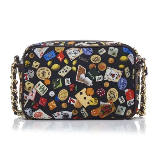 Divo Diva - Las Vegas - Dark Black - Leather Handbag - Made in Italy - Life is a Game Collection - Luxury High Quality - Avvenice^ Bags