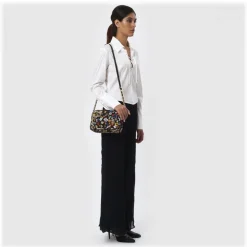 Divo Diva - Las Vegas - Dark Black - Leather Handbag - Made in Italy - Life is a Game Collection - Luxury High Quality - Avvenice^ Bags