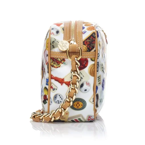 Divo Diva - Las Vegas - White - Leather Handbag - Made in Italy - Life is a Game Collection - Luxury High Quality - Avvenice^ Bags