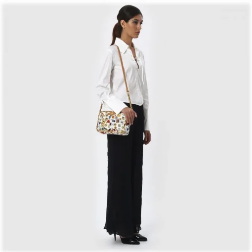Divo Diva - Las Vegas - White - Leather Handbag - Made in Italy - Life is a Game Collection - Luxury High Quality - Avvenice^ Bags
