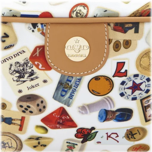 Divo Diva - Las Vegas - White - Leather Handbag - Made in Italy - Life is a Game Collection - Luxury High Quality - Avvenice^ Bags