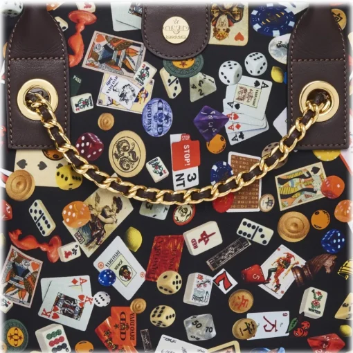 Divo Diva - Macao - Dark Black - Leather Handbag - Made in Italy - Life is a Game Collection - Luxury High Quality - Avvenice