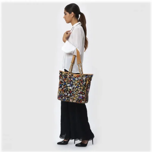 Divo Diva - Miami - Black - Leather Handbag - Made in Italy - Life is a Game Collection - Luxury High Quality - Avvenice
