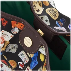 Divo Diva - Miami - Dark Black - Leather Handbag - Made in Italy - Life is a Game Collection - Luxury High Quality - Avvenice^ Bags