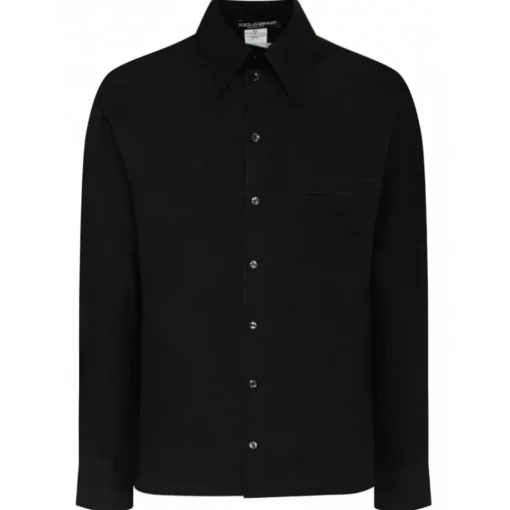 Dolce & Gabbana Dolce & Gabbana - Black Cotton Martini Shirt - Dolce & Gabbana Exclusive Luxury Collection - Avvenice^ Shirts