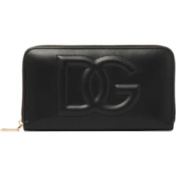 Dolce & Gabbana Dolce & Gabbana - Black Leather Wallet - Dolce & Gabbana Exclusive Luxury Collection - Avvenice