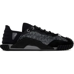 Dolce & Gabbana Dolce & Gabbana - Black and Grey Calf Leather NS1 Sneakers - Dolce & Gabbana Exclusive Luxury Collection - Avvenice^ Shoes