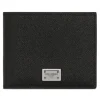 Dolce & Gabbana Dolce & Gabbana - Black and White Calf Leather Logo Print Wallet - Dolce & Gabbana Exclusive Luxury Collection - Avvenice