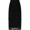 Dolce & Gabbana Dolce & Gabbana - Black Stretch Silk Midi Skirt - Dolce & Gabbana Exclusive Luxury Collection - Avvenice