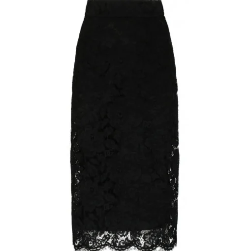 Dolce & Gabbana Dolce & Gabbana - Black Stretch Silk Midi Skirt - Dolce & Gabbana Exclusive Luxury Collection - Avvenice