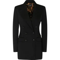Dolce & Gabbana Dolce & Gabbana - Black Stetch Viscose Jersey Tailored Blazer - Dolce & Gabbana Exclusive Luxury Collection - Avvenice