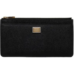 Dolce & Gabbana Dolce & Gabbana - Black Logo Plaque Purse - Dolce & Gabbana Exclusive Luxury Collection - Avvenice