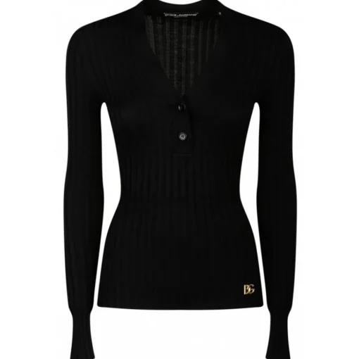 Dolce & Gabbana Dolce & Gabbana - Black Wool Sweater - Dolce & Gabbana Exclusive Luxury Collection - Avvenice