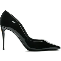 Dolce & Gabbana Dolce & Gabbana - Black Calf Leather Pointed Pumps - Dolce & Gabbana Exclusive Luxury Collection - Avvenice