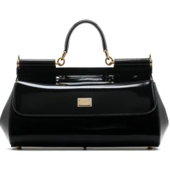 Dolce & Gabbana Dolce & Gabbana - Black Calf Leather Medium Sicily Shoulder Bag - Dolce & Gabbana Exclusive Luxury Collection - Avvenice^ Bags