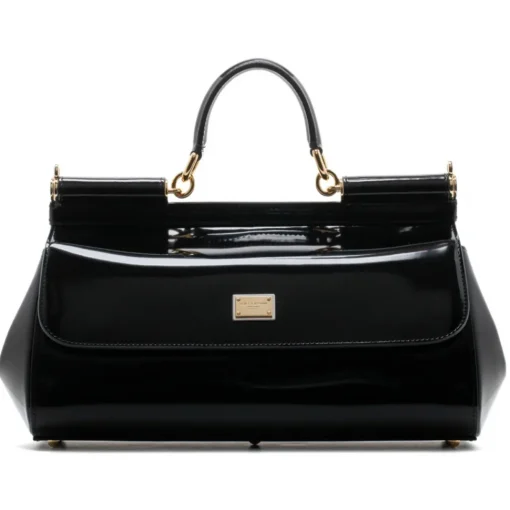 Dolce & Gabbana Dolce & Gabbana - Black Calf Leather Medium Sicily Shoulder Bag - Dolce & Gabbana Exclusive Luxury Collection - Avvenice^ Bags