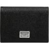 Dolce & Gabbana Dolce & Gabbana - Black Calf Leather Bi-Fold Wallet - Dolce & Gabbana Exclusive Luxury Collection - Avvenice^ Wallets
