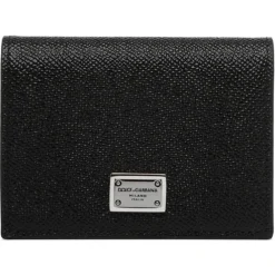 Dolce & Gabbana Dolce & Gabbana - Black Calf Leather Bi-Fold Wallet - Dolce & Gabbana Exclusive Luxury Collection - Avvenice^ Wallets