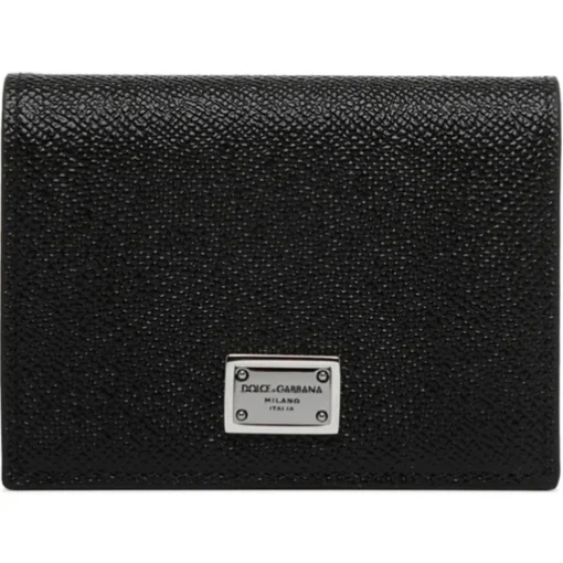 Dolce & Gabbana Dolce & Gabbana - Black Calf Leather Bi-Fold Wallet - Dolce & Gabbana Exclusive Luxury Collection - Avvenice^ Wallets