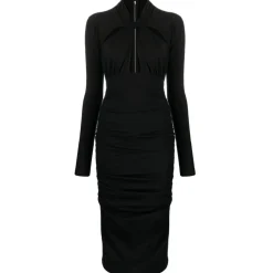 Dolce & Gabbana Dolce & Gabbana - Black Sheath Midi Dress - Dolce & Gabbana Exclusive Luxury Collection - Avvenice^ Dresses