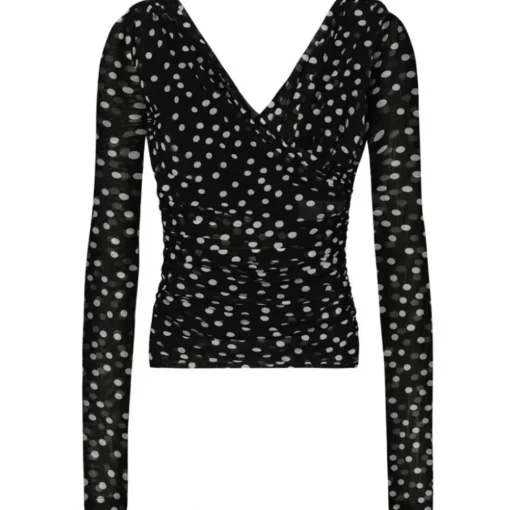 Dolce & Gabbana Dolce & Gabbana - Black Polka-Dot Top - Dolce & Gabbana Exclusive Luxury Collection - Avvenice^ Tops