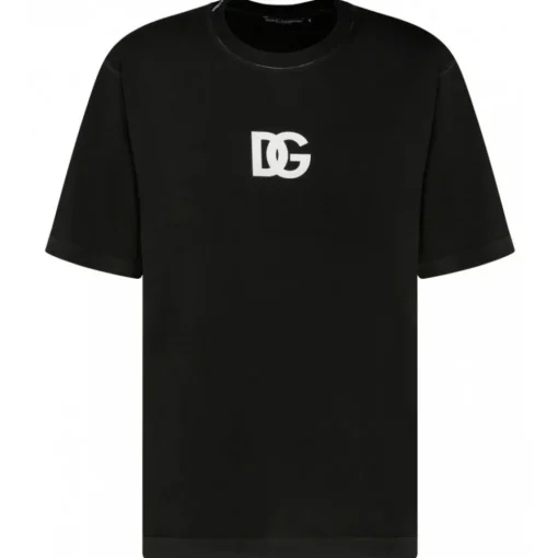 Dolce & Gabbana Dolce & Gabbana - Black Cotton Logo Print T-Shirt - Dolce & Gabbana Exclusive Luxury Collection - Avvenice^ T-shirt