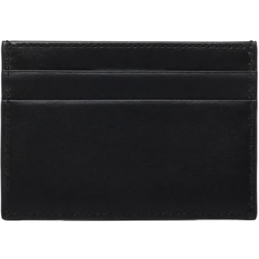 Dolce & Gabbana Dolce & Gabbana - Black Calf Leather Logo Plaque Cardholder - Dolce & Gabbana Exclusive Luxury Collection - Avvenice
