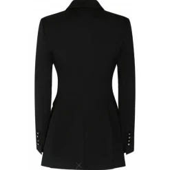 Dolce & Gabbana Dolce & Gabbana - Black Stetch Viscose Jersey Tailored Blazer - Dolce & Gabbana Exclusive Luxury Collection - Avvenice