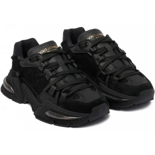 Dolce & Gabbana Dolce & Gabbana - Black Airmaster Sneakers - Dolce & Gabbana Exclusive Luxury Collection - Avvenice