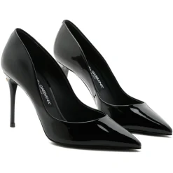 Dolce & Gabbana Dolce & Gabbana - Black Calf Leather Pointed Pumps - Dolce & Gabbana Exclusive Luxury Collection - Avvenice