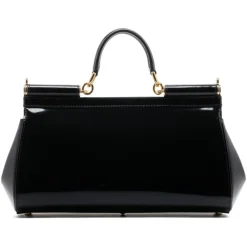 Dolce & Gabbana Dolce & Gabbana - Black Calf Leather Medium Sicily Shoulder Bag - Dolce & Gabbana Exclusive Luxury Collection - Avvenice^ Bags