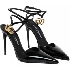 Dolce & Gabbana Dolce & Gabbana - Black DG Logo Slingbacks - Dolce & Gabbana Exclusive Luxury Collection - Avvenice^ Shoes