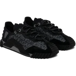 Dolce & Gabbana Dolce & Gabbana - Black and Grey Calf Leather NS1 Sneakers - Dolce & Gabbana Exclusive Luxury Collection - Avvenice^ Shoes