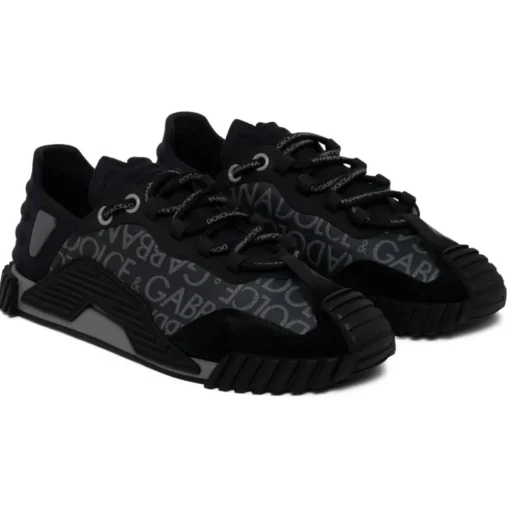 Dolce & Gabbana Dolce & Gabbana - Black and Grey Calf Leather NS1 Sneakers - Dolce & Gabbana Exclusive Luxury Collection - Avvenice^ Shoes