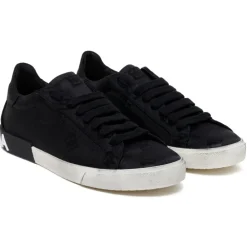 Dolce & Gabbana Dolce & Gabbana - Black Cordura Portofino Vintage Sneakers - Dolce & Gabbana Exclusive Luxury Collection - Avvenice^ Shoes